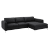 Divano angolari destro 5 posti grigio antracite